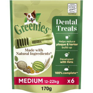 Greenies Regular Dental Dog Treats 170g x 6 SAVER PACK