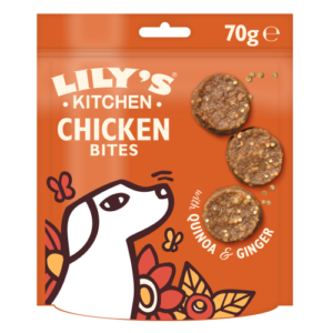 Lilys Kitchen Chomp-away Chicken Bites Dog Treats 70g x 8 SAVER PACK