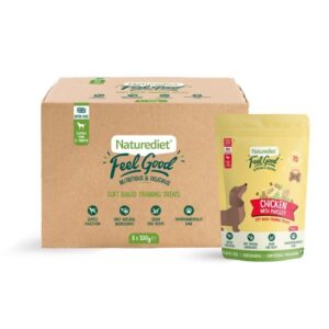 Naturediet Feel Good Chicken with Parsley Soft Baked Training Treats for Dogs 100g x 8 SAVER PACK