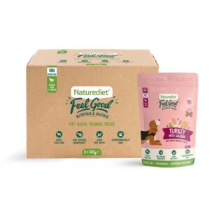 Naturediet Feel Good Turkey with Salmon Soft Baked Training Treats for Dogs 100g x 8 SAVER PACK