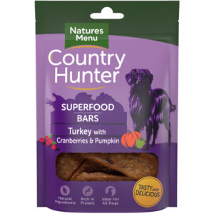 Natures Menu Country Hunter Turkey with Cranberries & Pumpkin Superfood Bar Dog Treat 100g x 7 SAVER PACK
