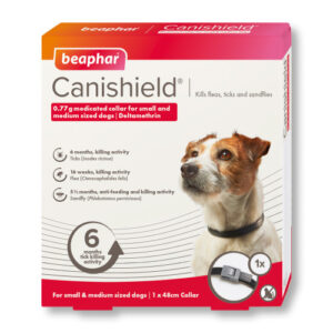 Beaphar Canishield Flea & Tick Collar for Dogs Small & Medium – 48cm