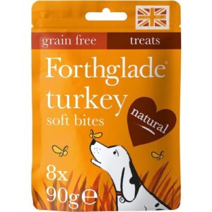 Forthglade Soft Bites Turkey Grain Free Dog Treats 90g x 8