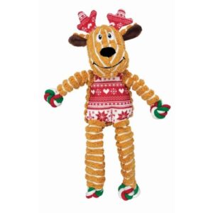KONG Holiday Floppy Knots Reindeer Christmas Dog Toy Assorted Small / Medium
