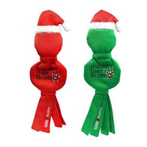 KONG Holiday Wubba Flatz Dog Toy Assorted Colours