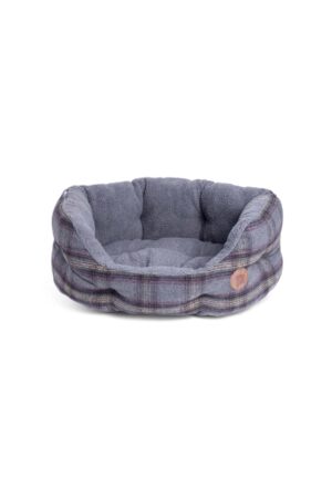 Petface Grey Tweed Oval Bed – Size: XL