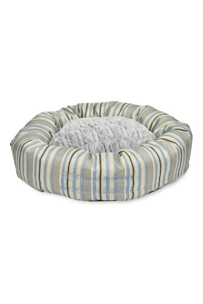 Petface Sandpiper Stripe Round Pet Bed - Size: M - Polyester