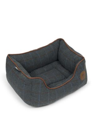Petface Twilight Tweed Square Bed - Size: M - Grey